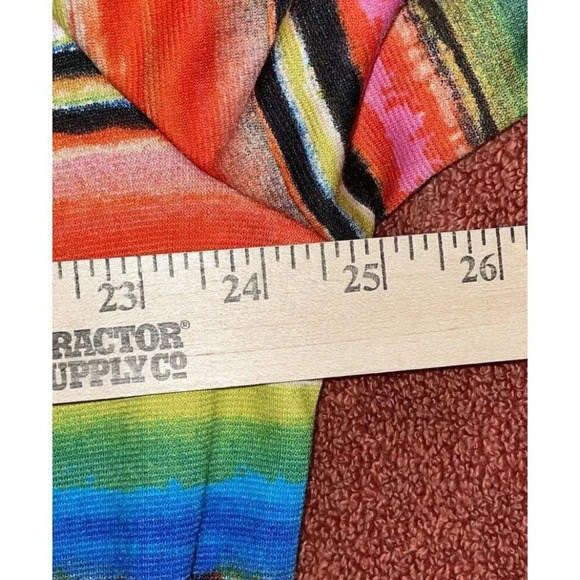 Love Spell 3X Colorful Stripe 1 Button Jacket Pockets Santa Fe Southwestern Boho - Picture 9 of 11